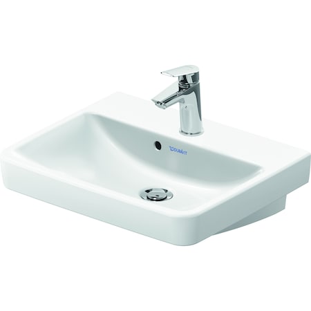 Duravit No.1 Hand Sink 19 5/8  White High Gloss, Faucet Hole Platform, Number Of Faucet Holes: 1, Overflow - 07435000002